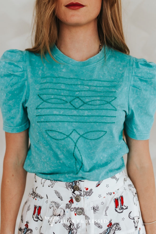 The Presley Top - Turquoise