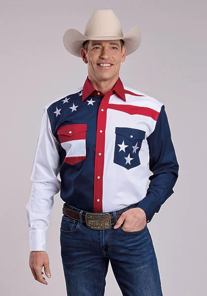 Roper | Men's Colorblock Americana Western Shirt