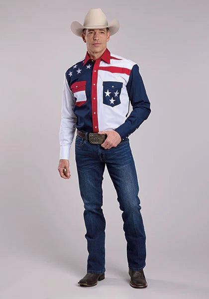 Roper | Men's Colorblock Americana Western Shirt
