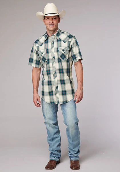 Roper | 2006 Tile Plaid Men's Short Sleeve Shirt