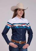 Roper 2847 Sunset Border (Blue) - Women's Western Shirt