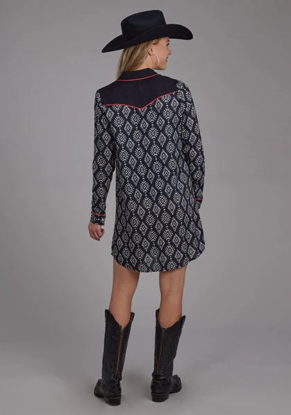 Roper | 2133 Black Ikat Dress