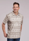 Roper 3019 Cowboy Rugby (Brown) - Men's Activewear Shirt