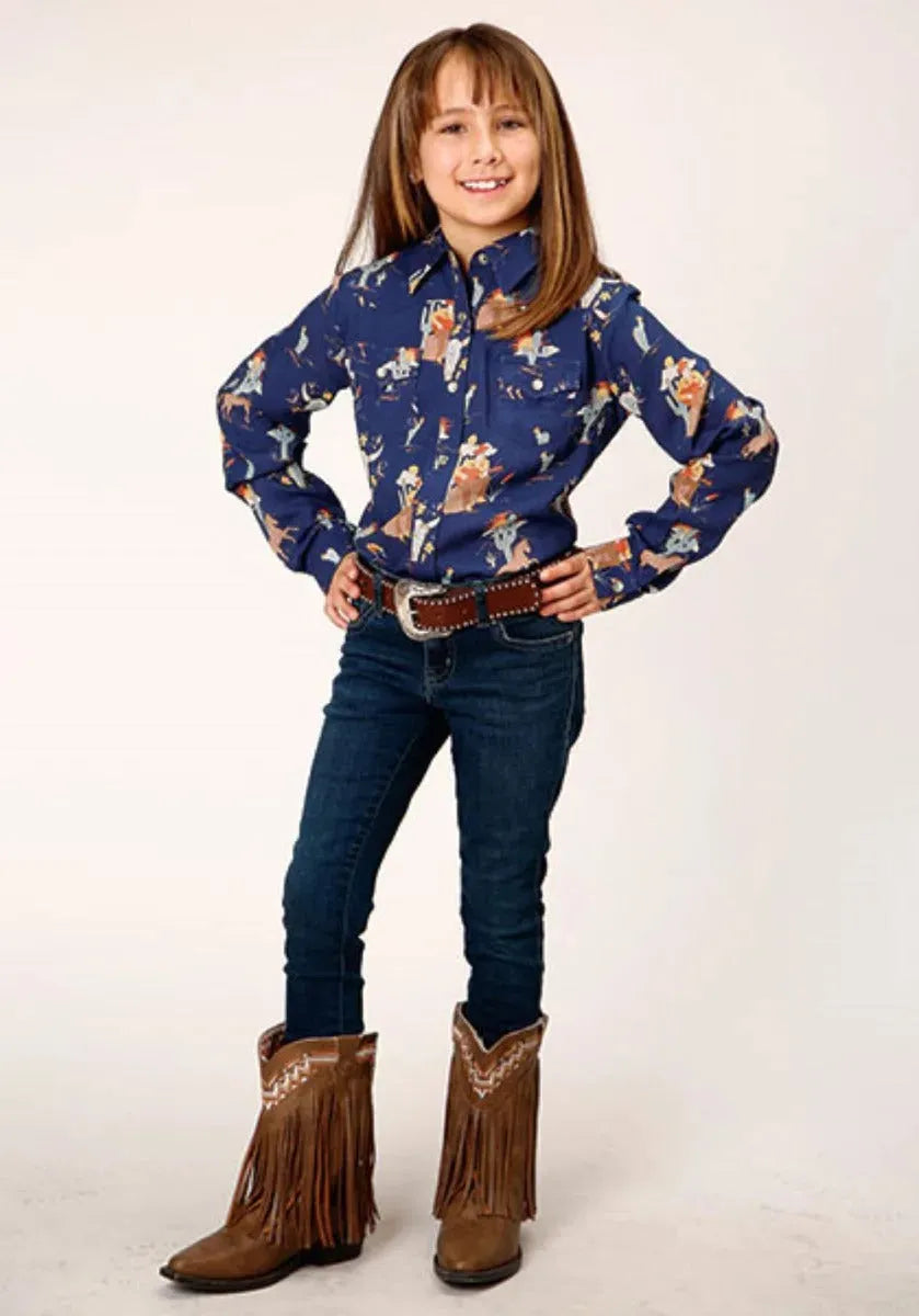 Roper | Cowboy Toils Girl's Western Snap Shirt