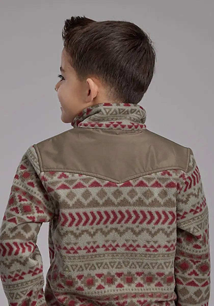 Roper | Boy's Aztec Print Microfleece Pullover