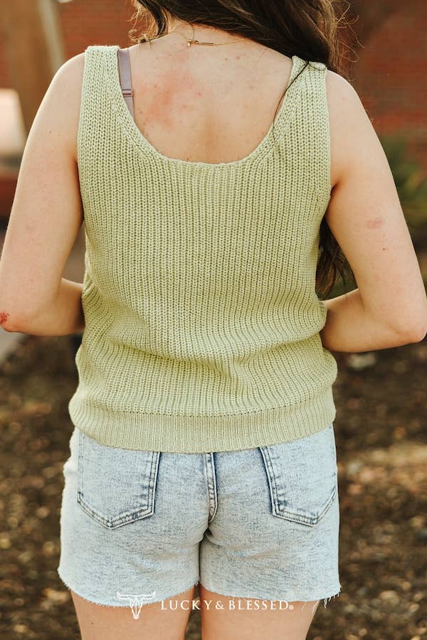 The Sage Knit Tank-Rodeo Embroidered Top