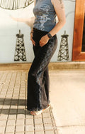 The Wild Side Checker Wide Leg Jeans