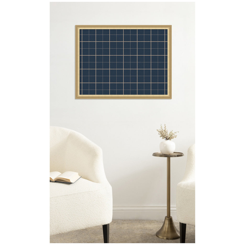 Framed Fabric Pinboard | Navy Blue Plaid - Multiple Sizes!
