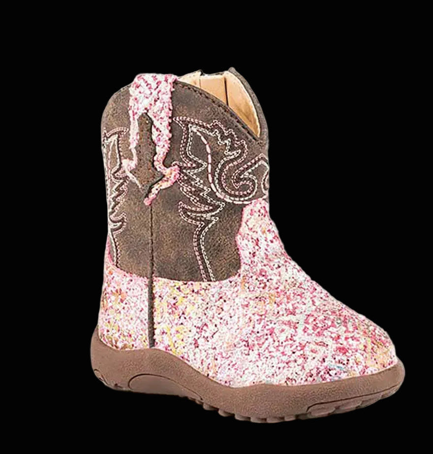 Roper | Cowbabies Infant Glitter Aztec Cowgirl Bootie