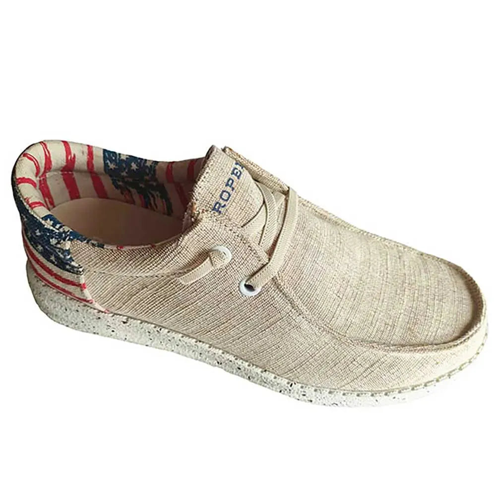 Roper | Hang Loose American Flag Heel - Mens Moccasin