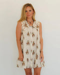 The Embroidered Cowboy Print Dress