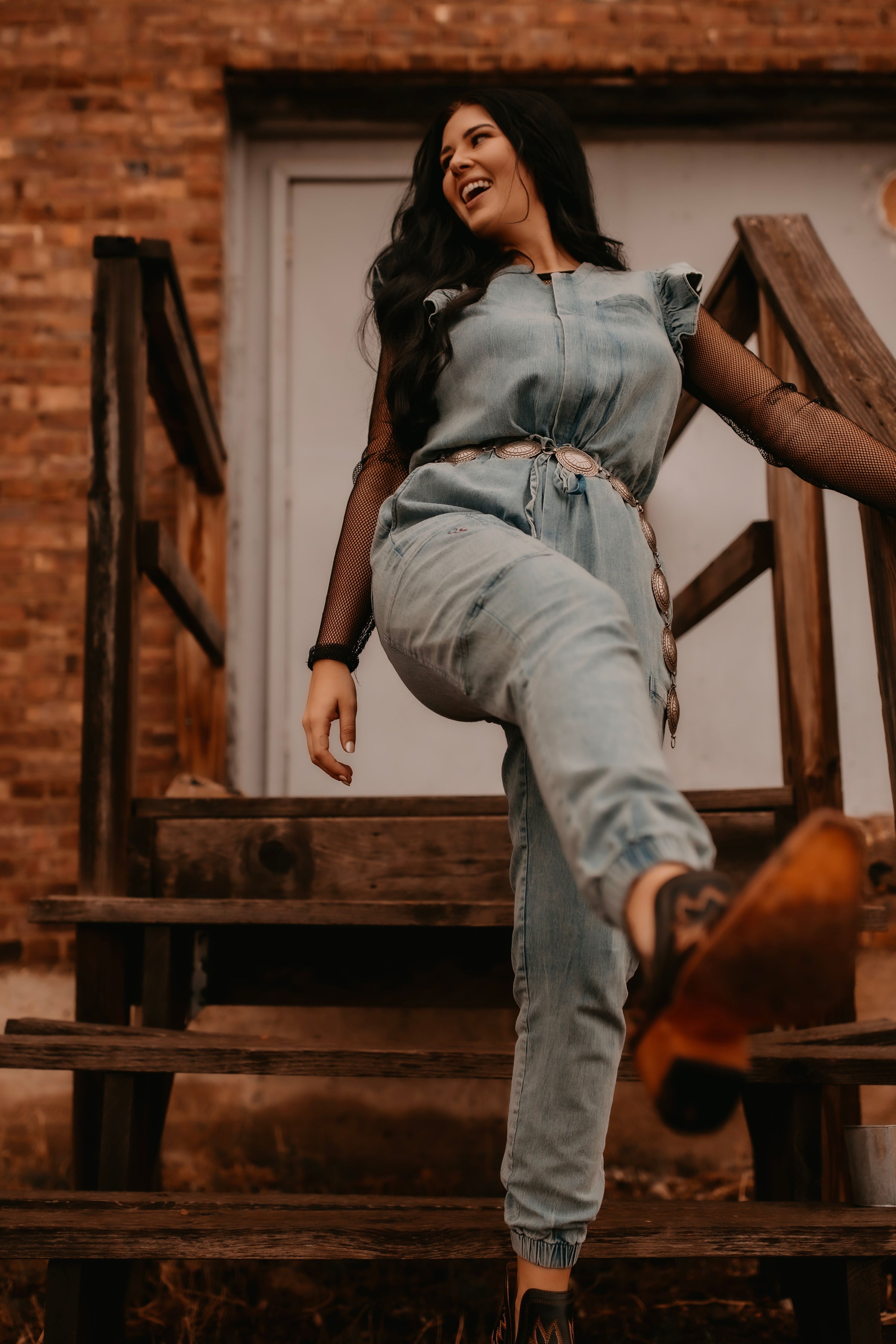 Denim Inspired Scrub Scrub Jumpsuit | Spurrin’ Scrubs