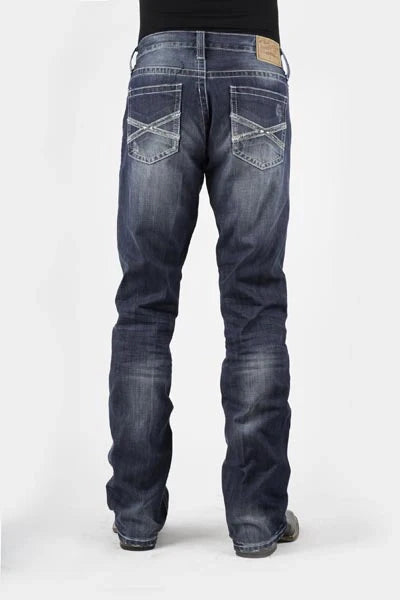 Stetson | Men's 1014 Fit Destructed Jean (Medium Wash)