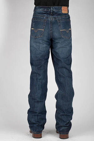 Stetson | Men's 1520 Straight Leg Fit V Pocket Jeans (Dark Wash)