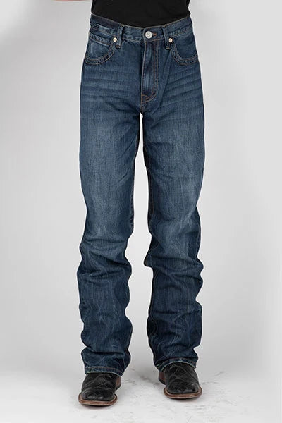 Stetson | Men's 1520 Straight Leg Fit V Pocket Jeans (Dark Wash)