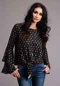 Stetson | 00442 Horse Polka Dot Bell Sleeve Blouse