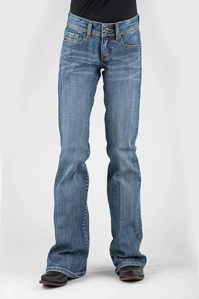 Stetson | 816 Classic Stretch Boot Cut Horseshoe Pocket (Medium Wash)