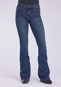 Stetson | Women's 921 High Waist Flare Fit Pieced Pocket Jean (Dark Wash)