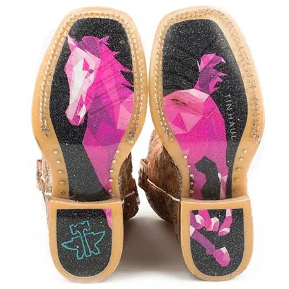 Tin Haul | Mish and Mash Geometric Pony Sole Little/Big Kids Cowgirl Boot