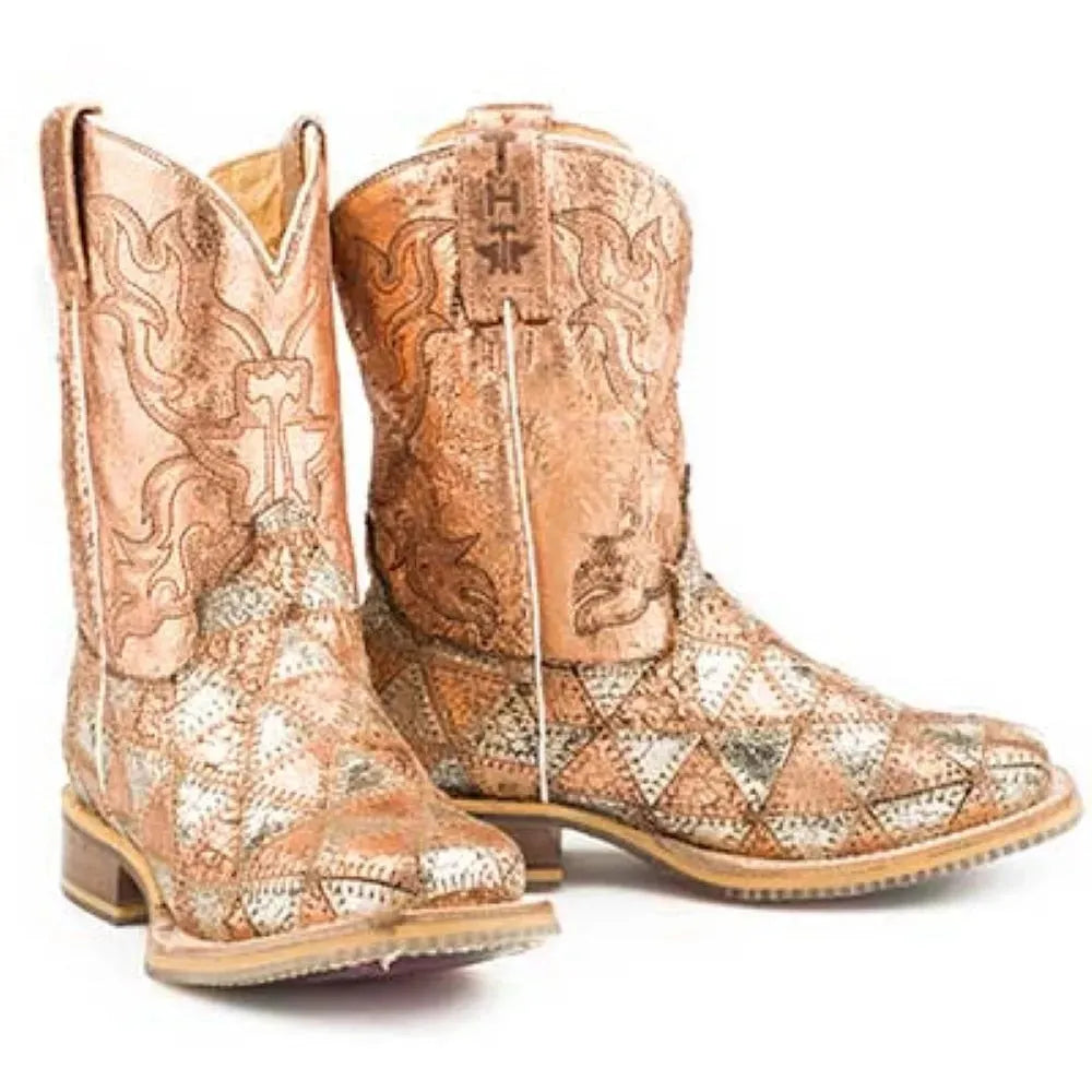 Tin Haul | Mish and Mash Geometric Pony Sole Little/Big Kids Cowgirl Boot