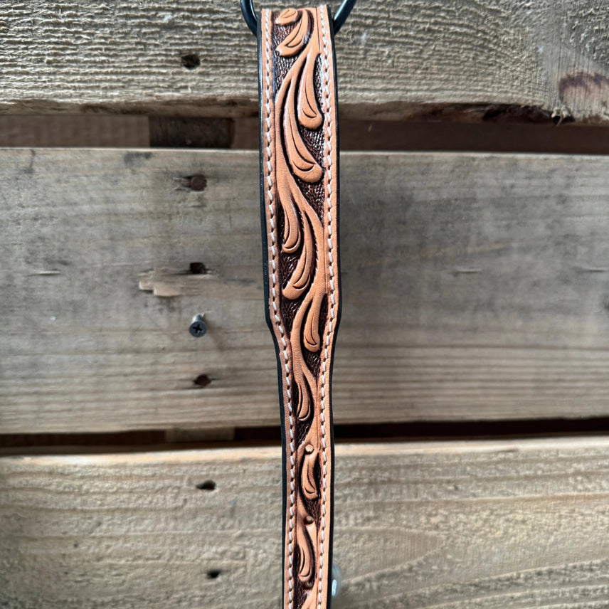 The Wylee Tooled Lariat & Leather Combo Halter