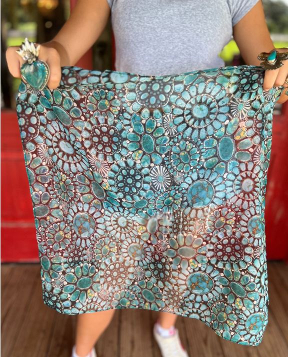 Junk Gypsy Turquoise Concho Bandana