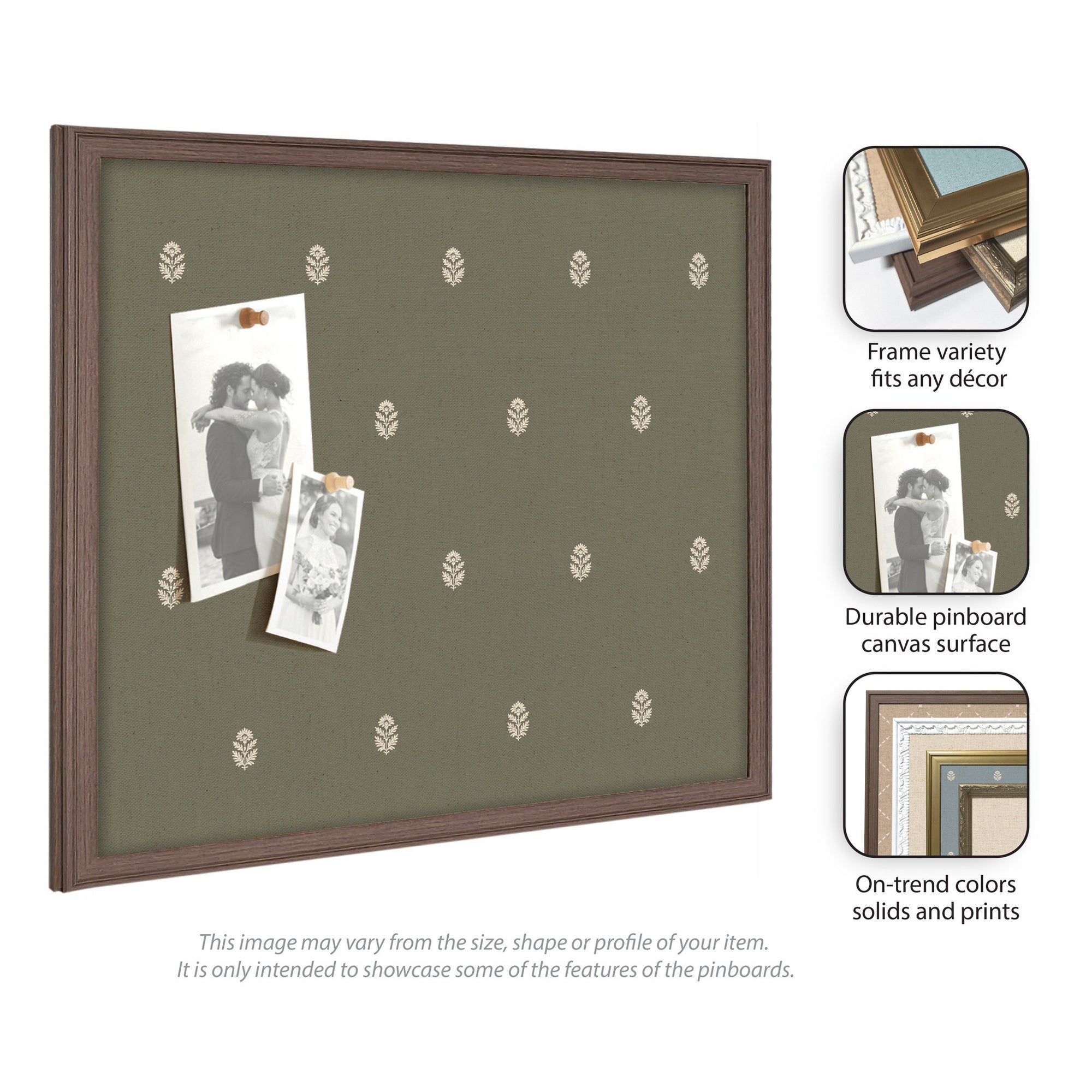 Pinboard | Green Botanical Block Print - Multiple Sizes!