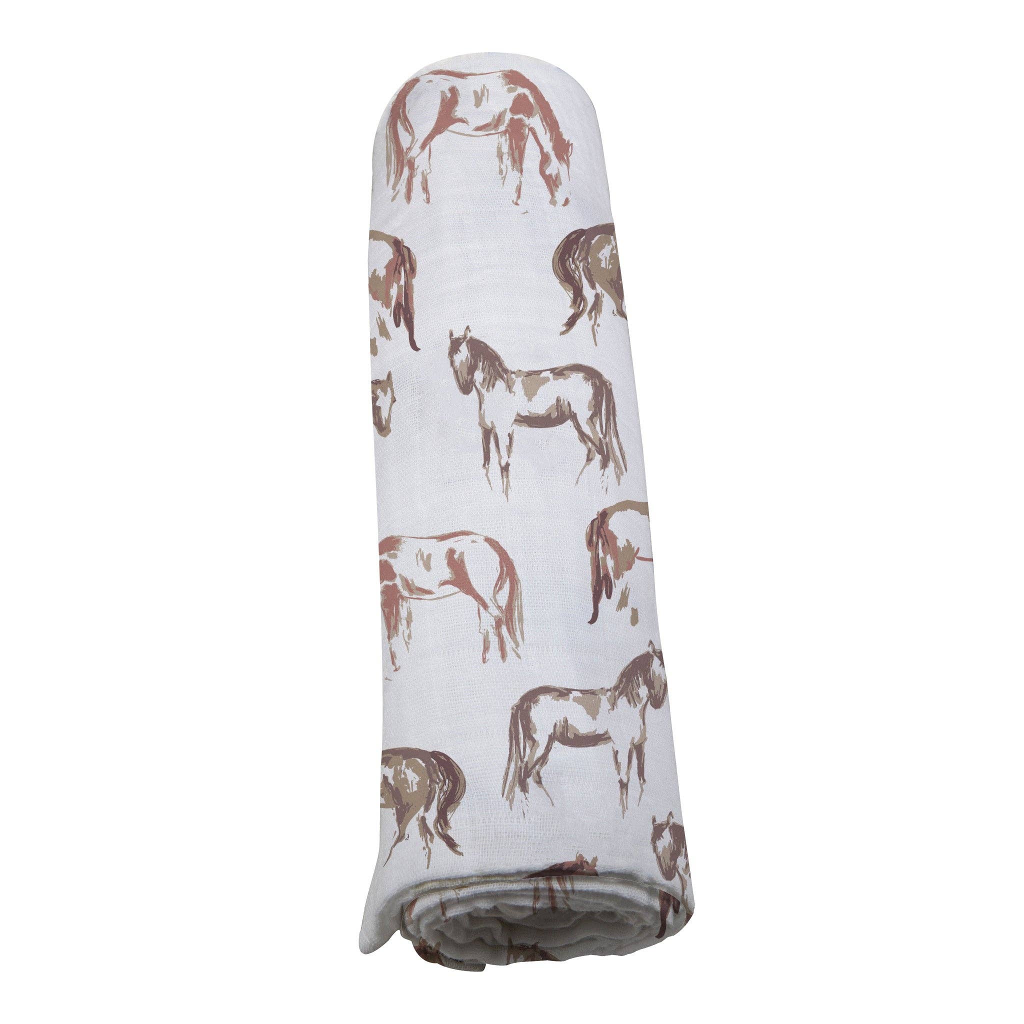 The Wild Horses Bamboo Swaddle