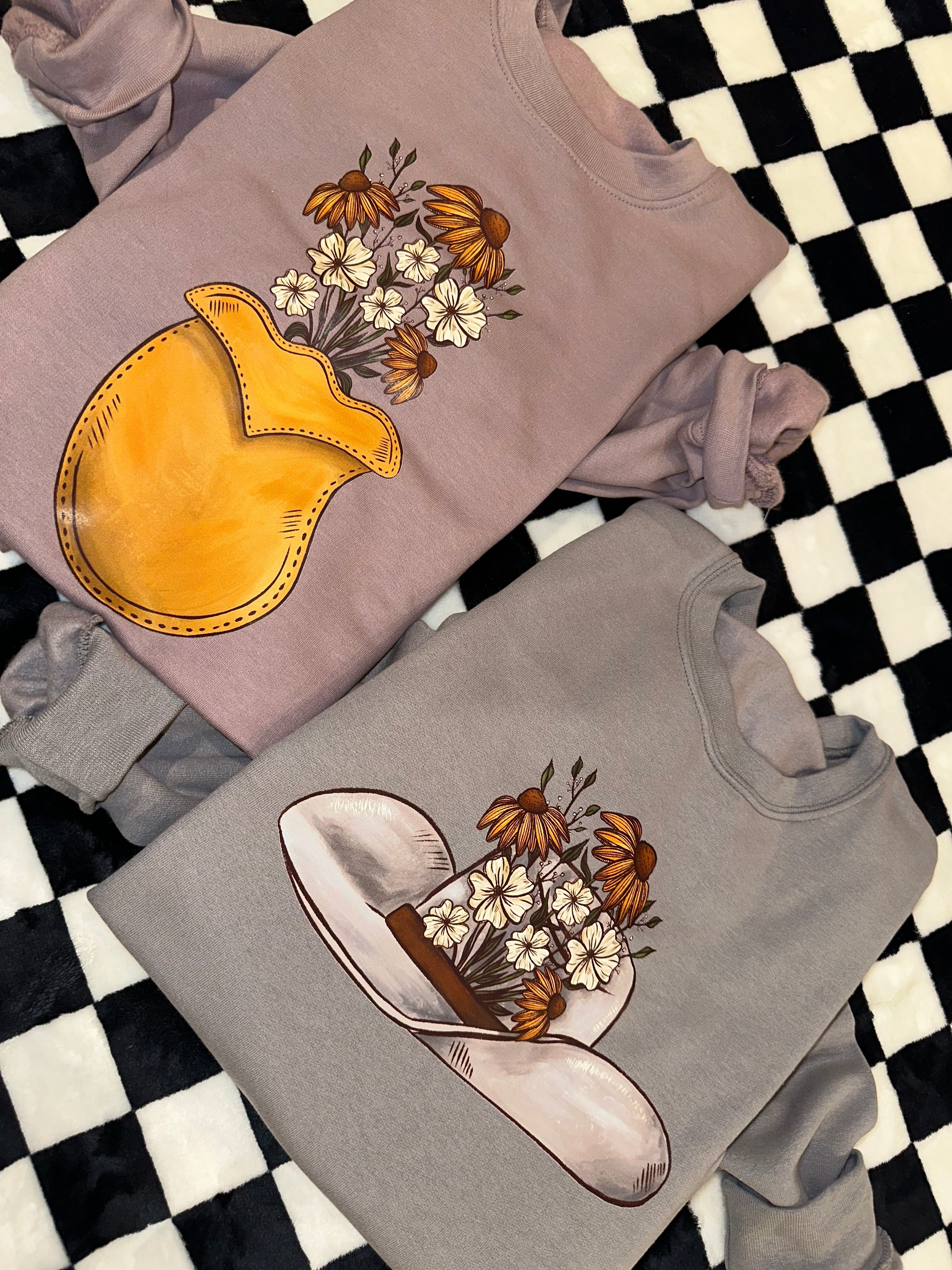 The Floral Silver Belly Hat Crewneck