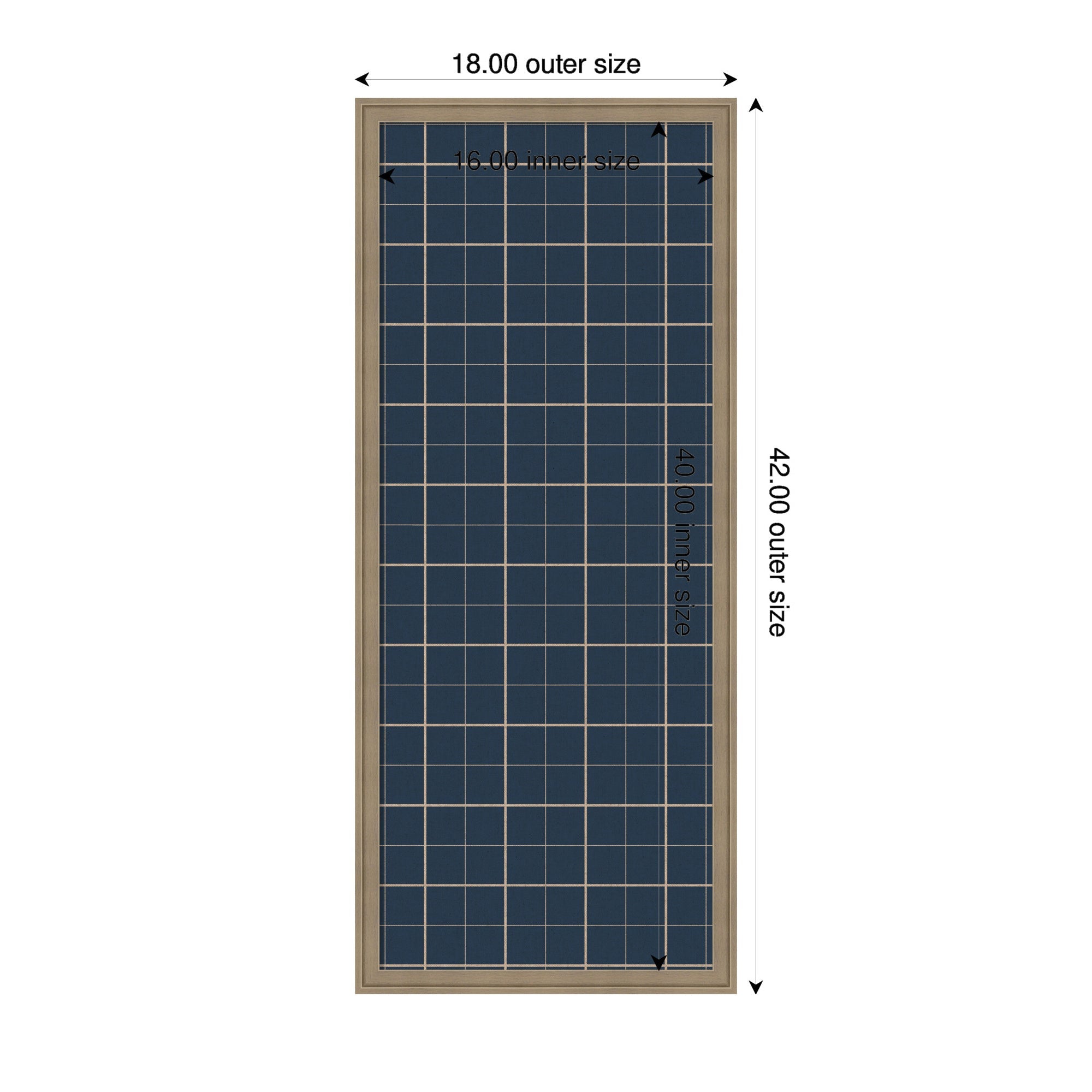 Framed Fabric Pinboard | Navy Blue Plaid - Multiple Sizes!