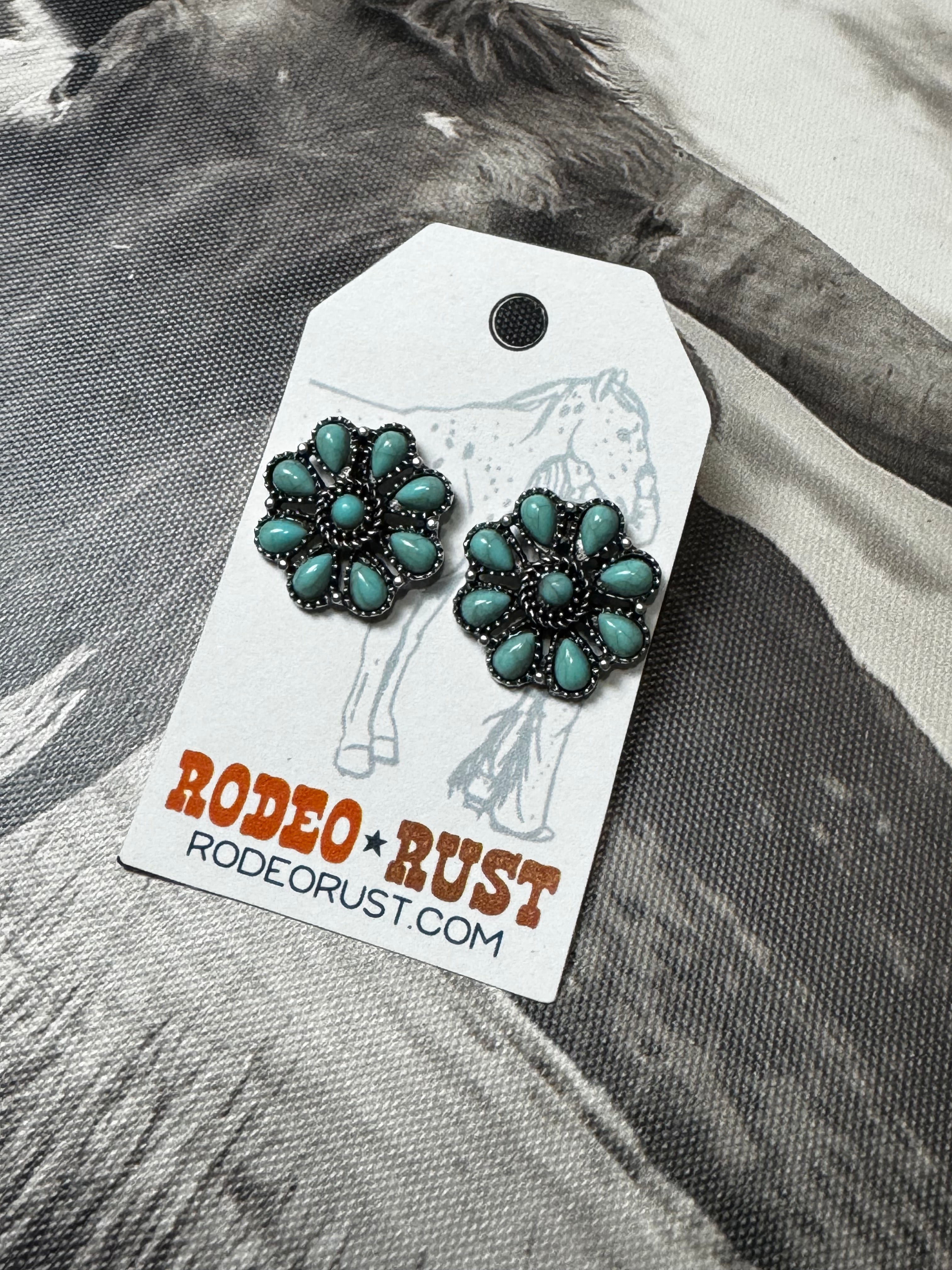 The Daisy If Ya Do Studs - Turquoise