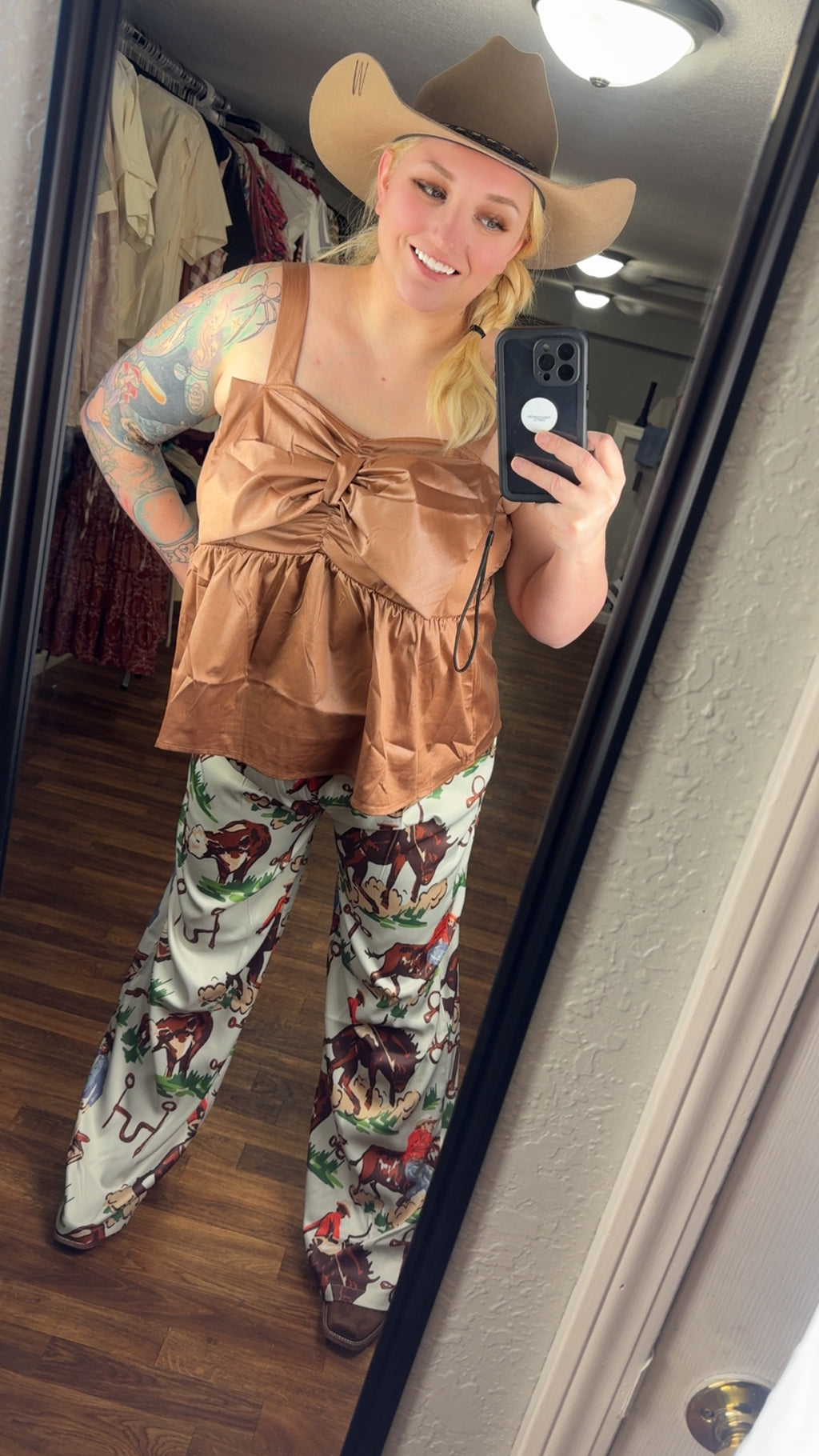 The Rodeo Ribbon Tank * SADDLE