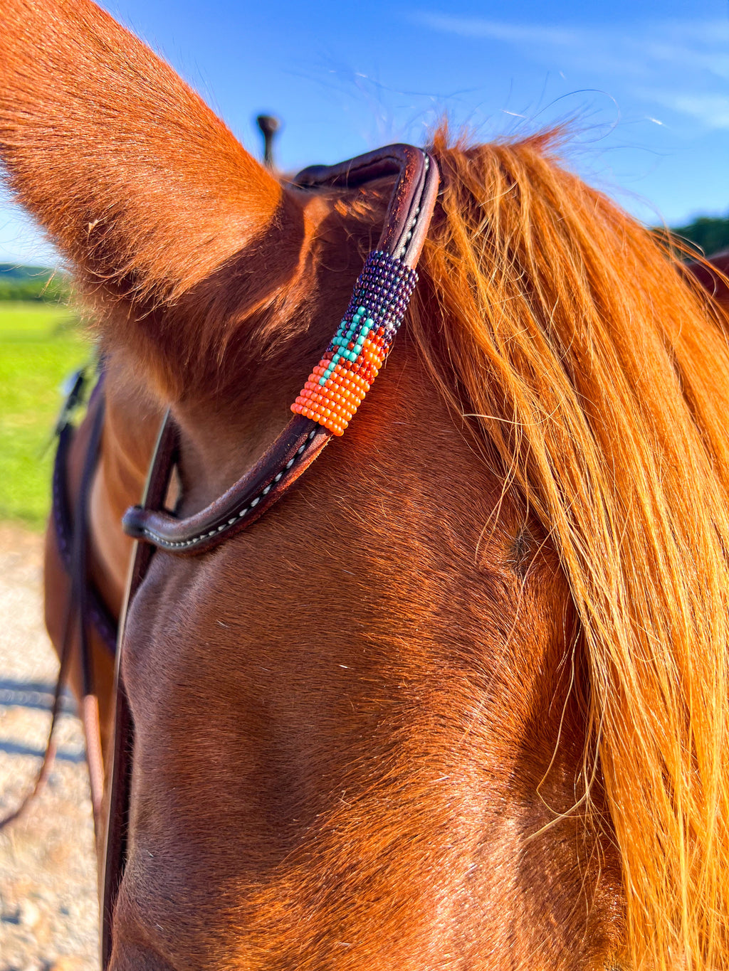 Hustle and Home Desert Night *Mini* Beaded Headstall