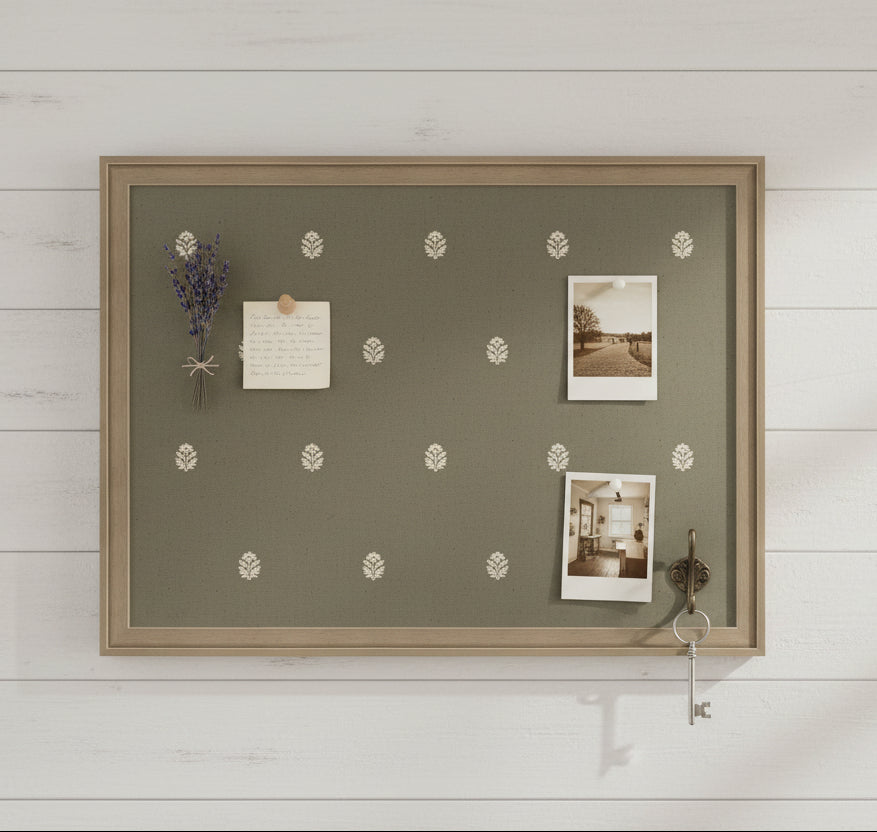 Pinboard | Green Botanical Block Print - Multiple Sizes!