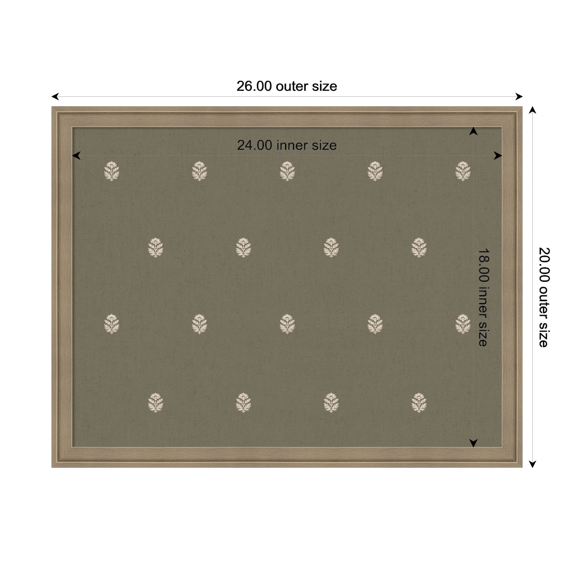 Pinboard | Green Botanical Block Print - Multiple Sizes!