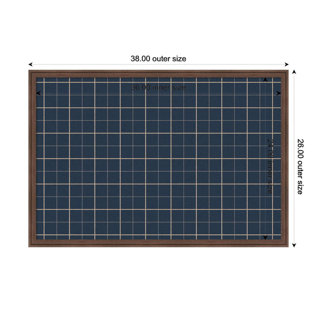 Framed Fabric Pinboard | Navy Blue Plaid - Multiple Sizes!