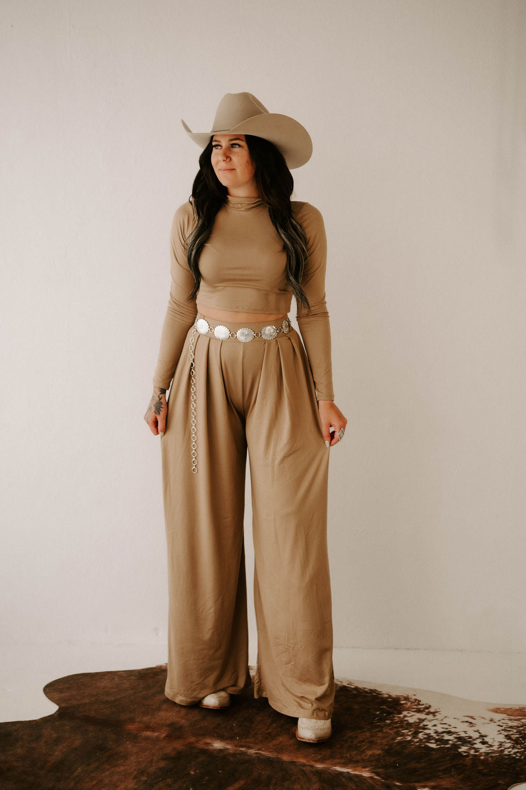 The Catalina Taupe Pant Set