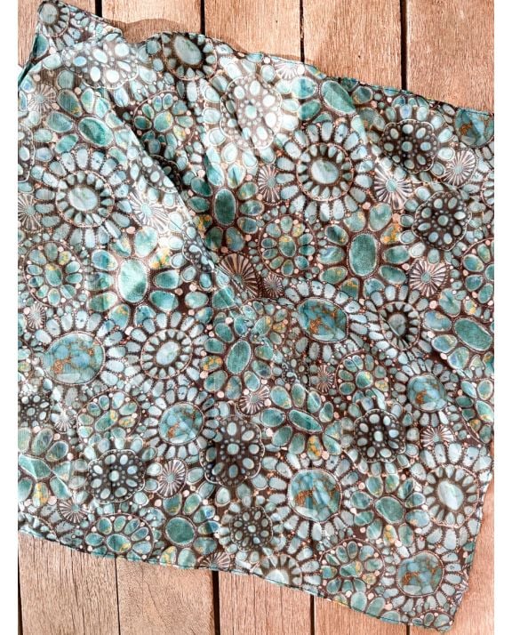 Junk Gypsy Turquoise Concho Bandana