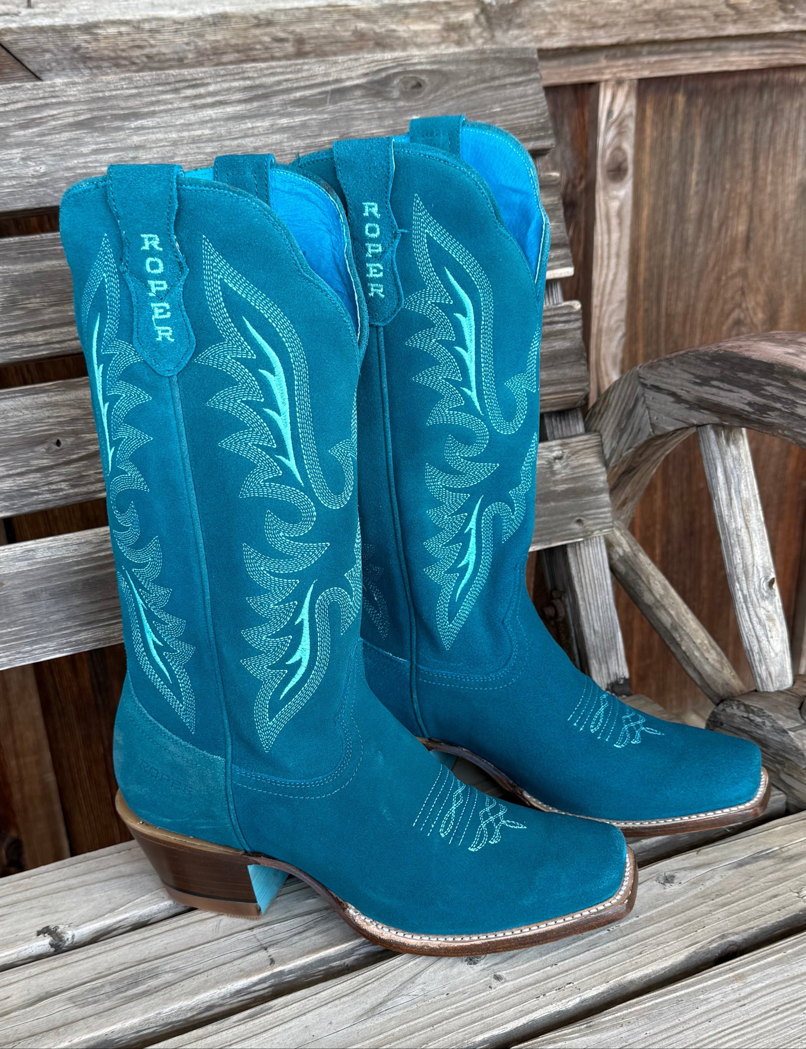 Roper | Turquoise Suede Boot