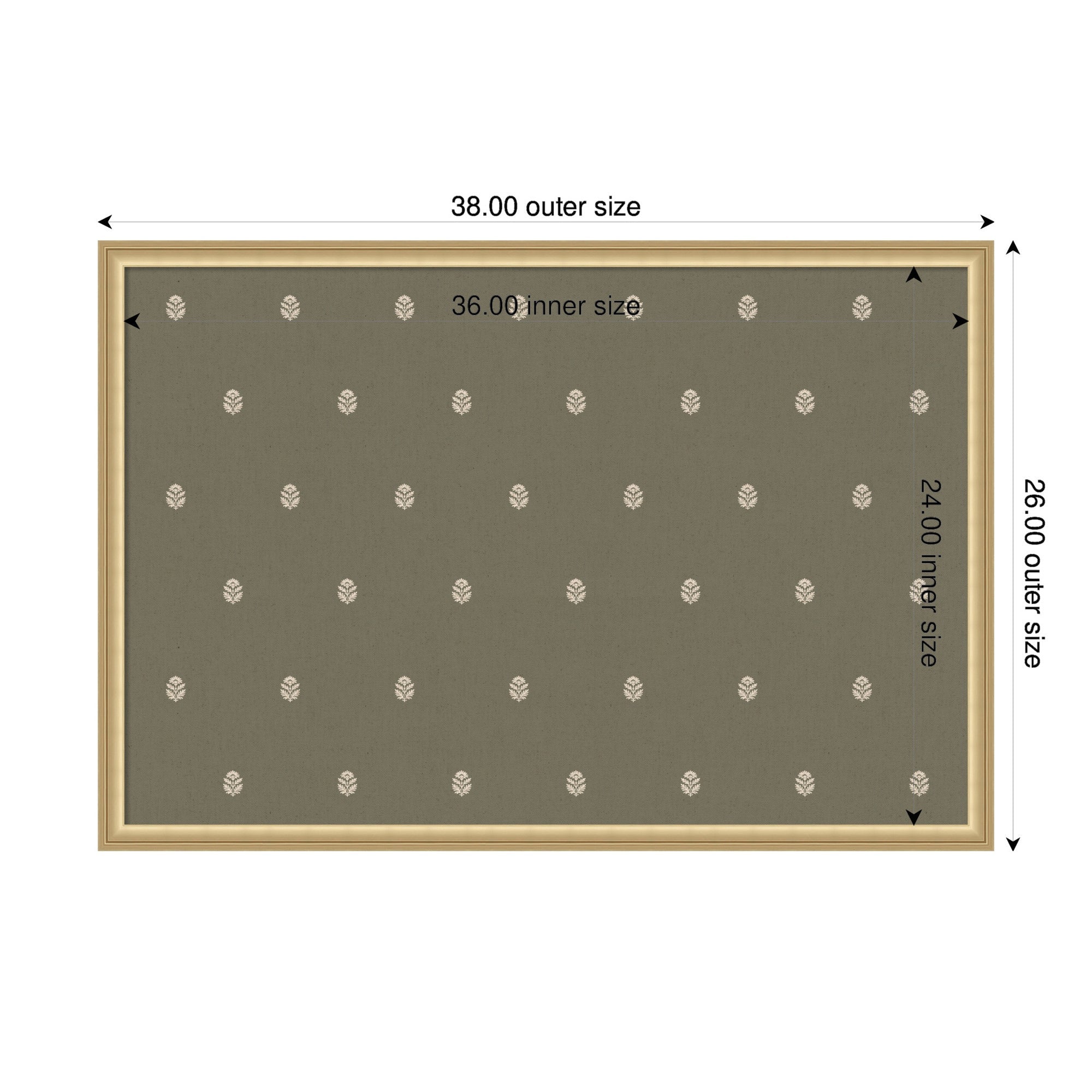 Pinboard | Green Botanical Block Print - Multiple Sizes!