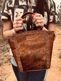 Wrangler Genuine Hair-On Cowhide Tote/Crossbody - Multiple Colors!