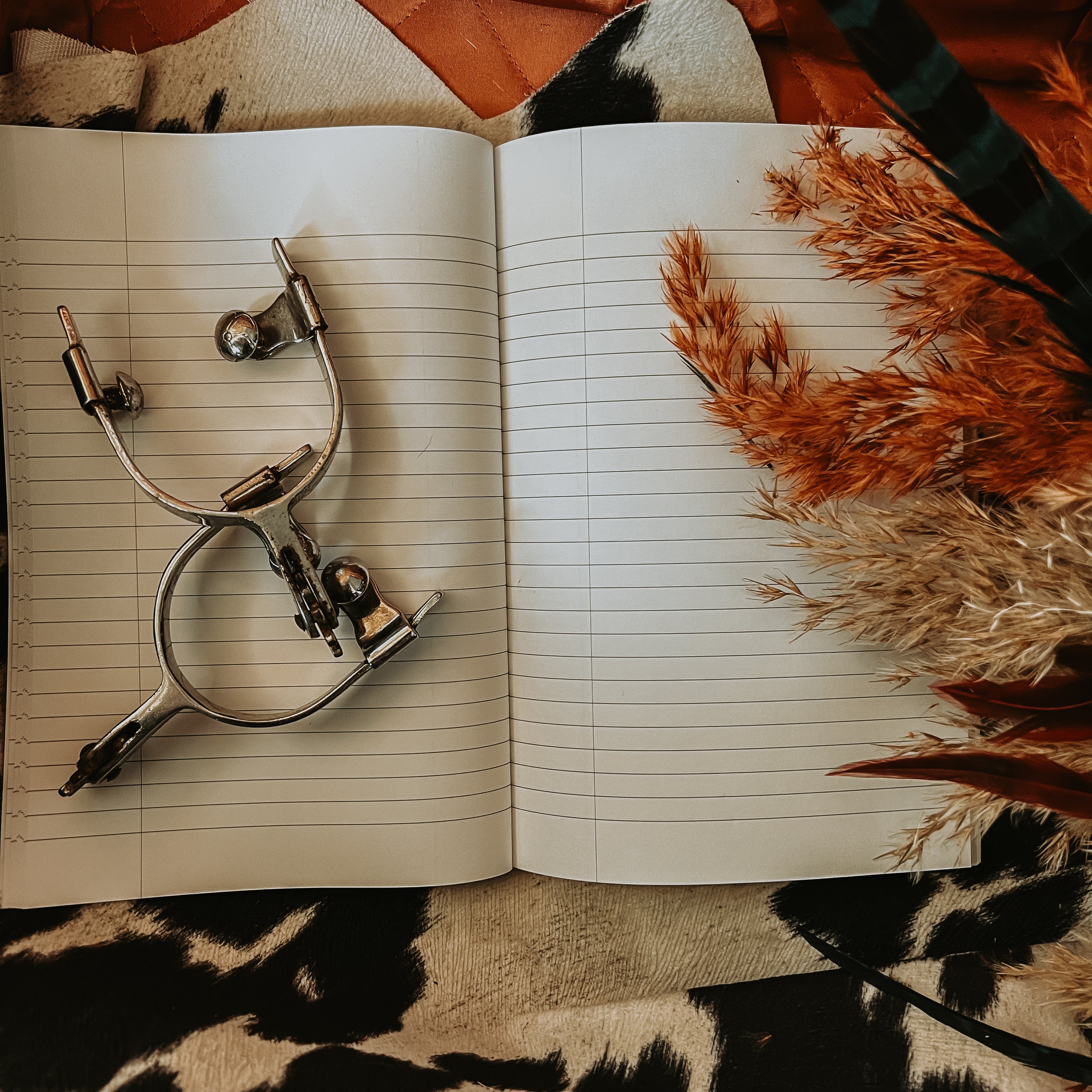 Cow Hide Print Lined Journal