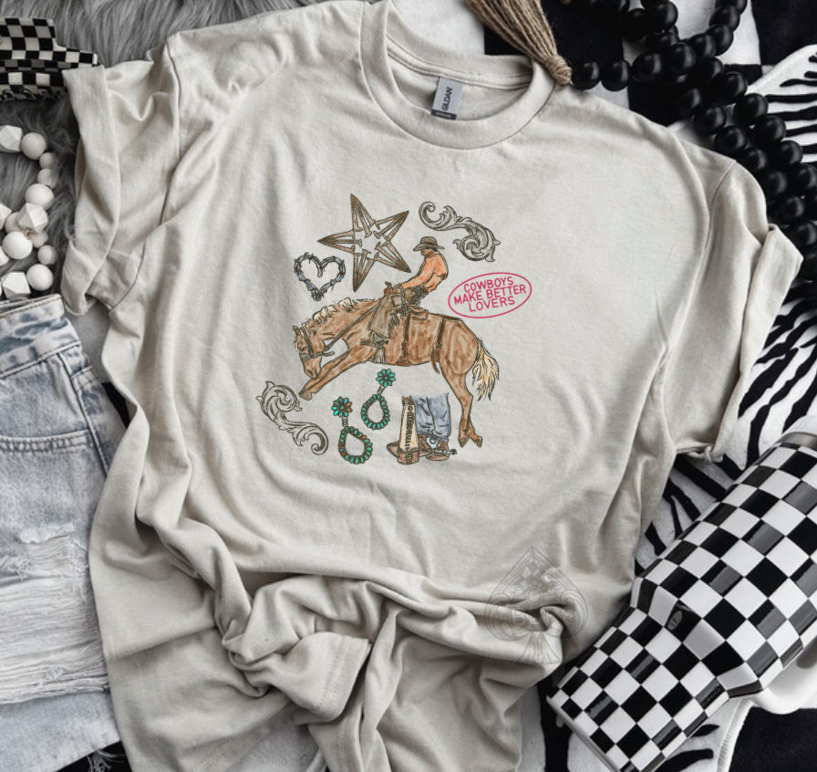 Cowboy Lovers Collage - Tee OR Pullover