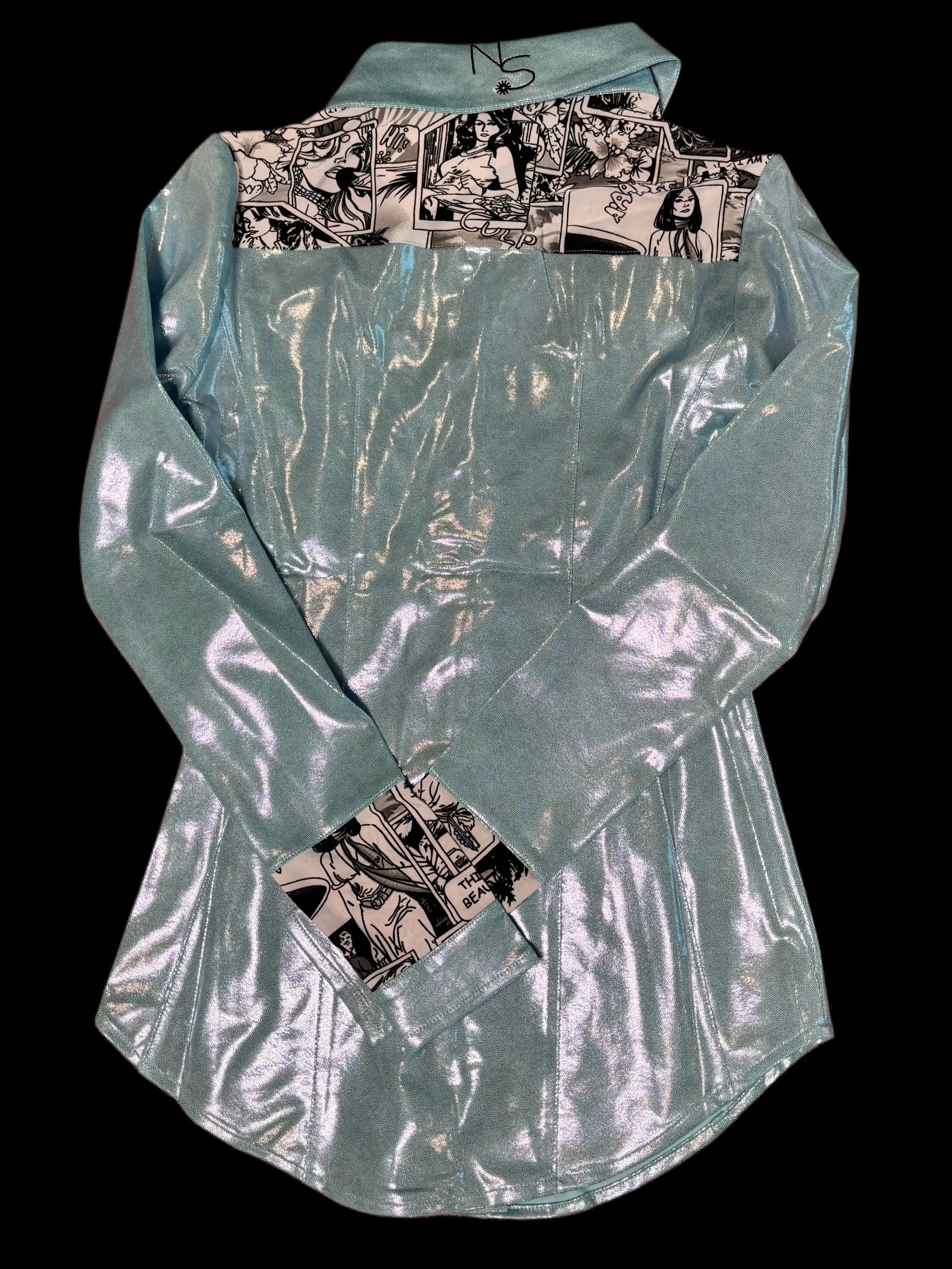 Girls Marvel-ous Metallic Pearl Snap Rodeo Shirt