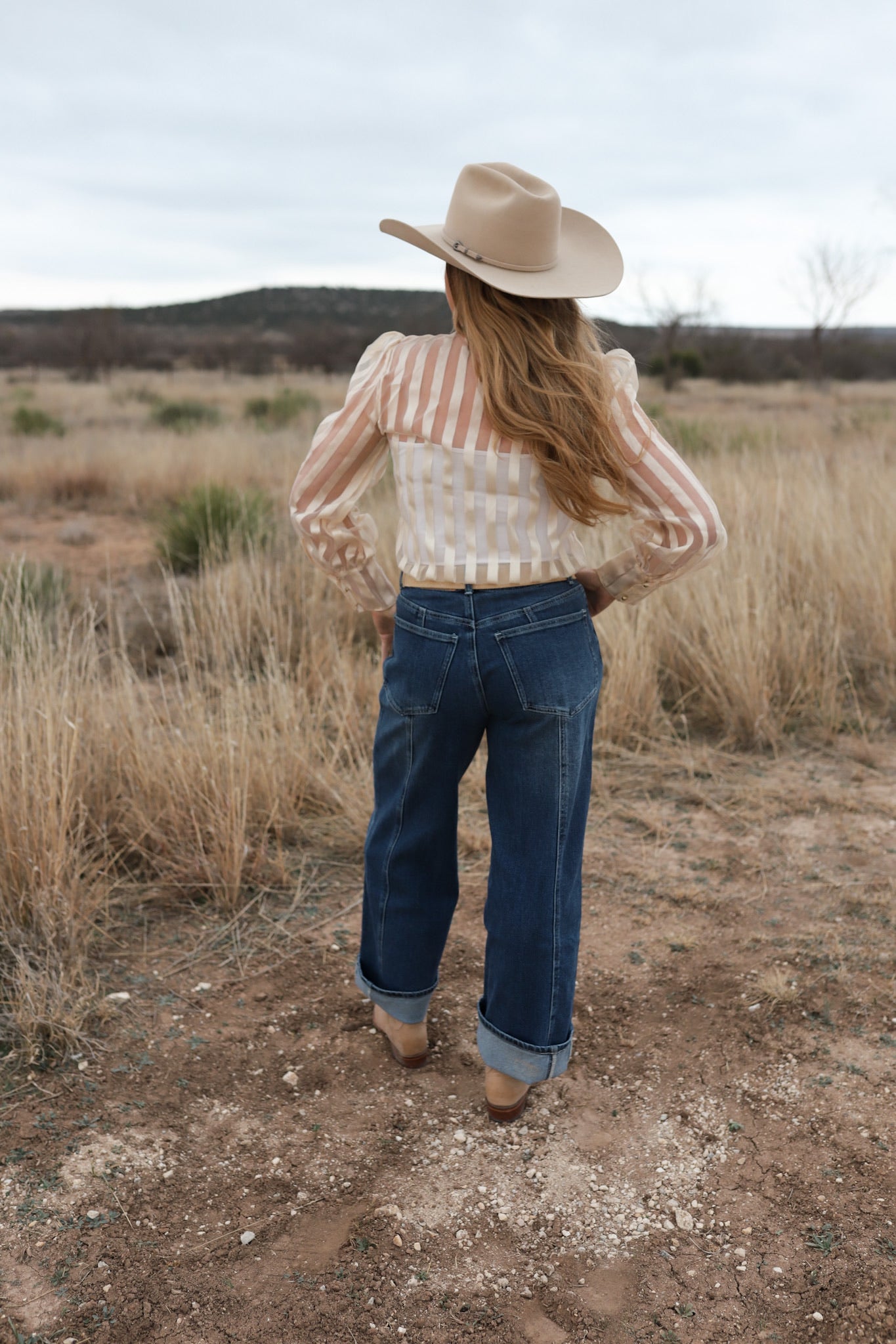The Cream Stripe Bow Top **EXTRA LARGE