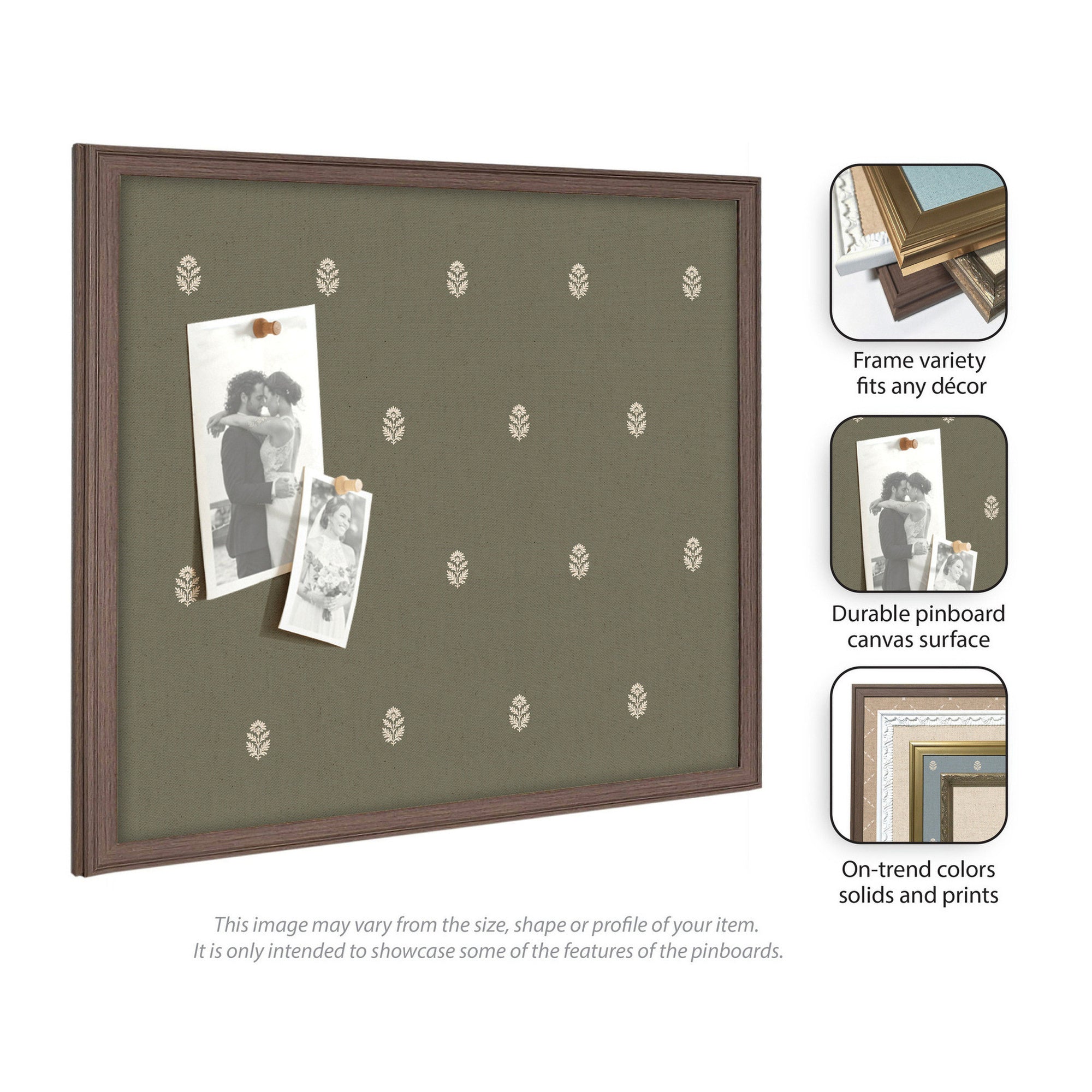 Pinboard | Green Botanical Block Print - Multiple Sizes!
