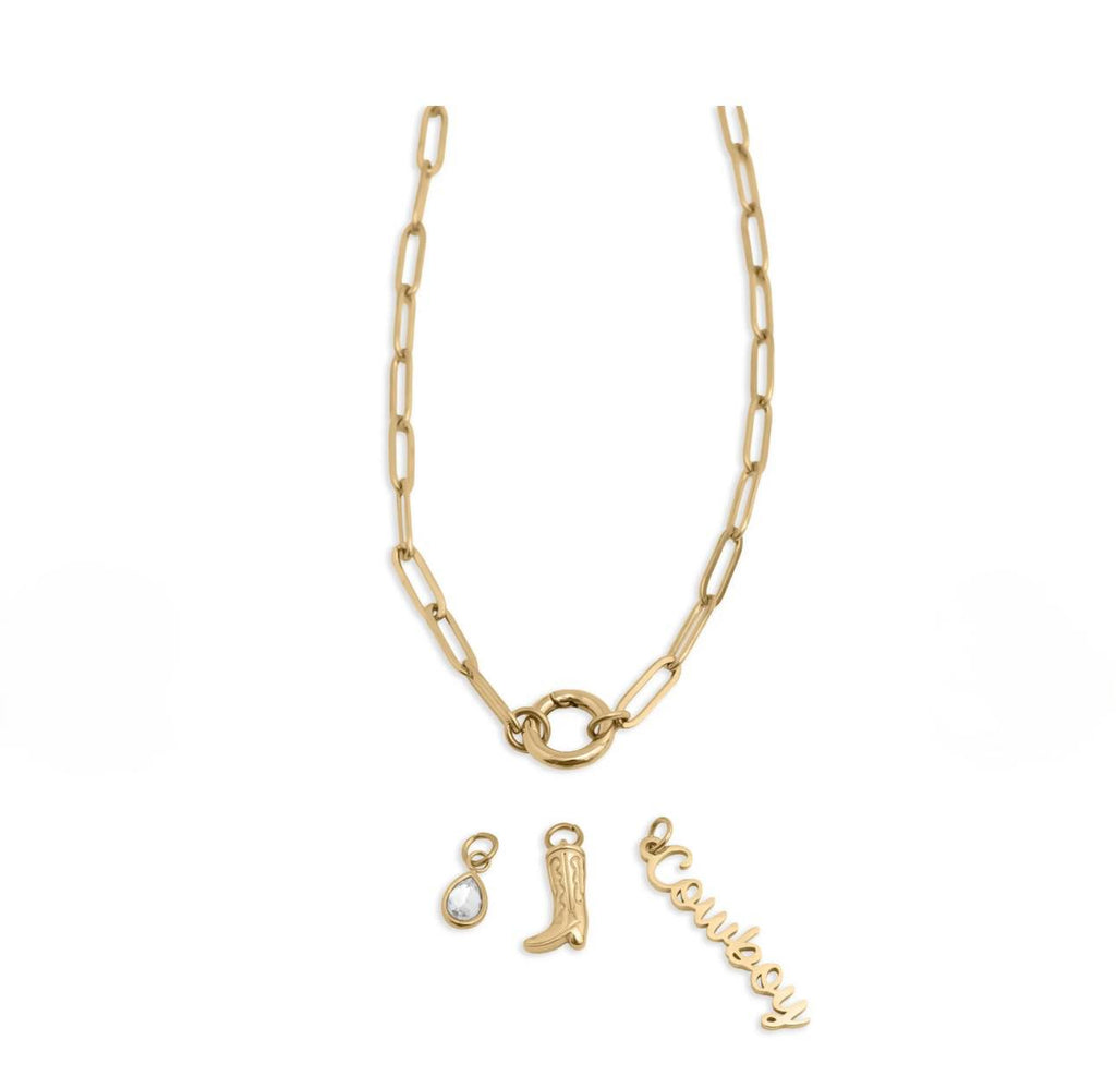 DIY Cowboy Charm Necklace