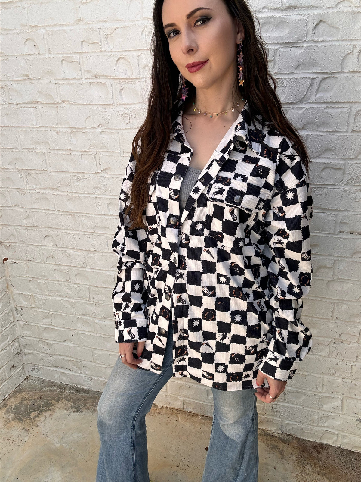The Check Mate Corduroy Shacket
