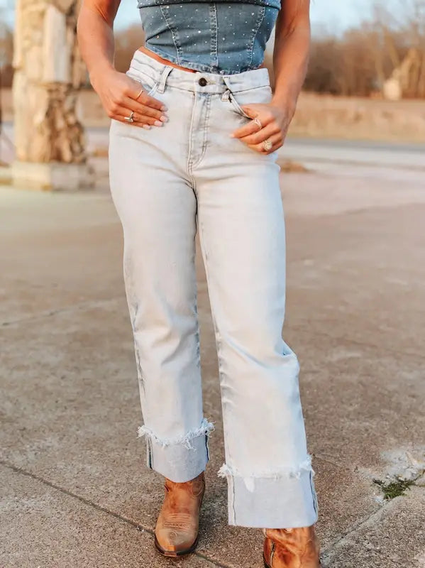 The High Plains Trouser Jeans — Light Wash