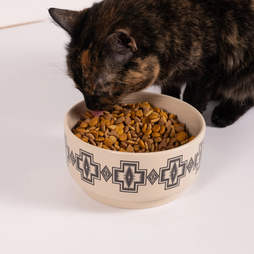 Pendleton Ceramic Dog Food Bowl